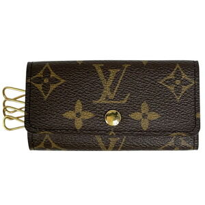 Louis Vuitton Multicle Wallet Key Holder Hook Monogram Brown